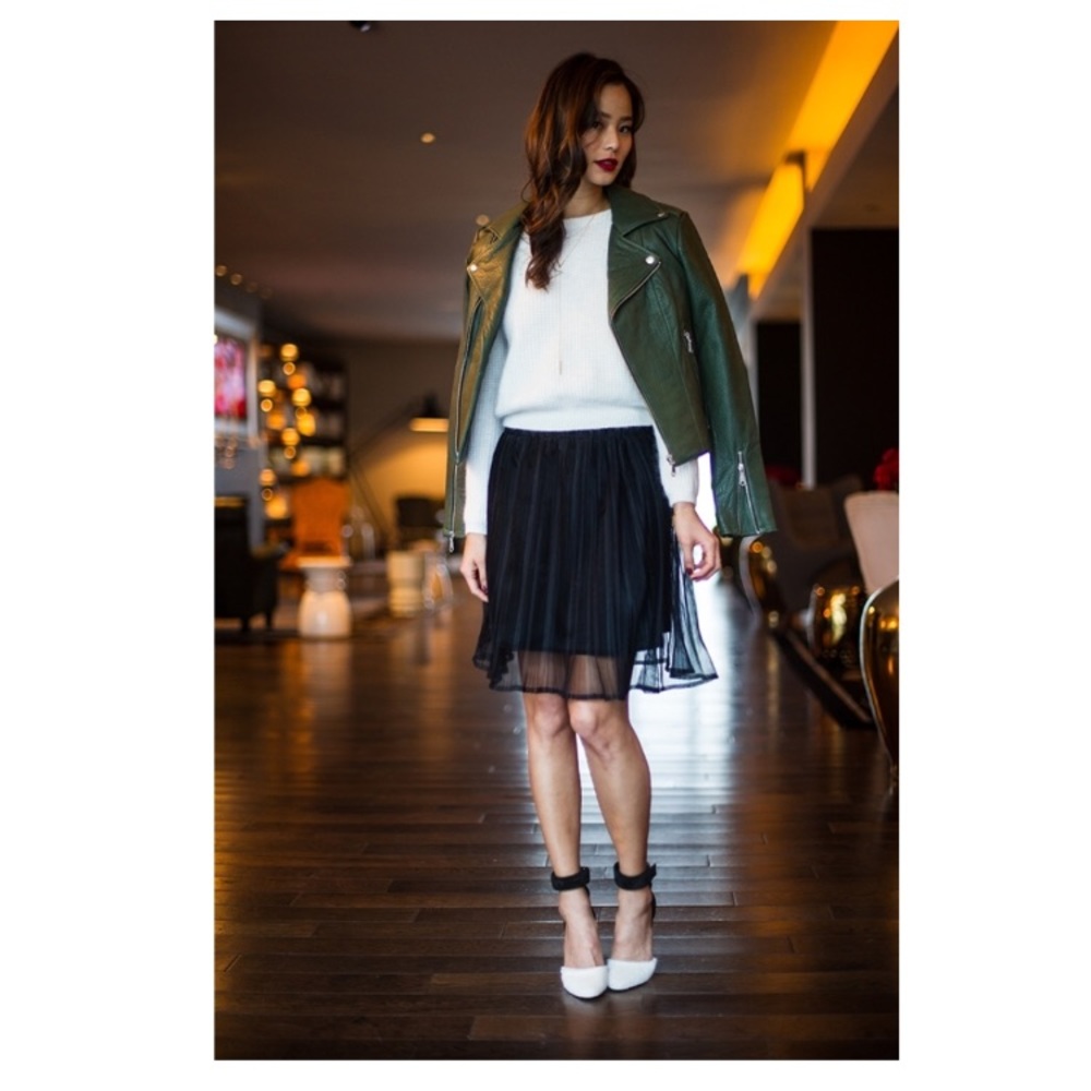 Rebecca Minkoff Wolf Leather Moto Jacket Size S